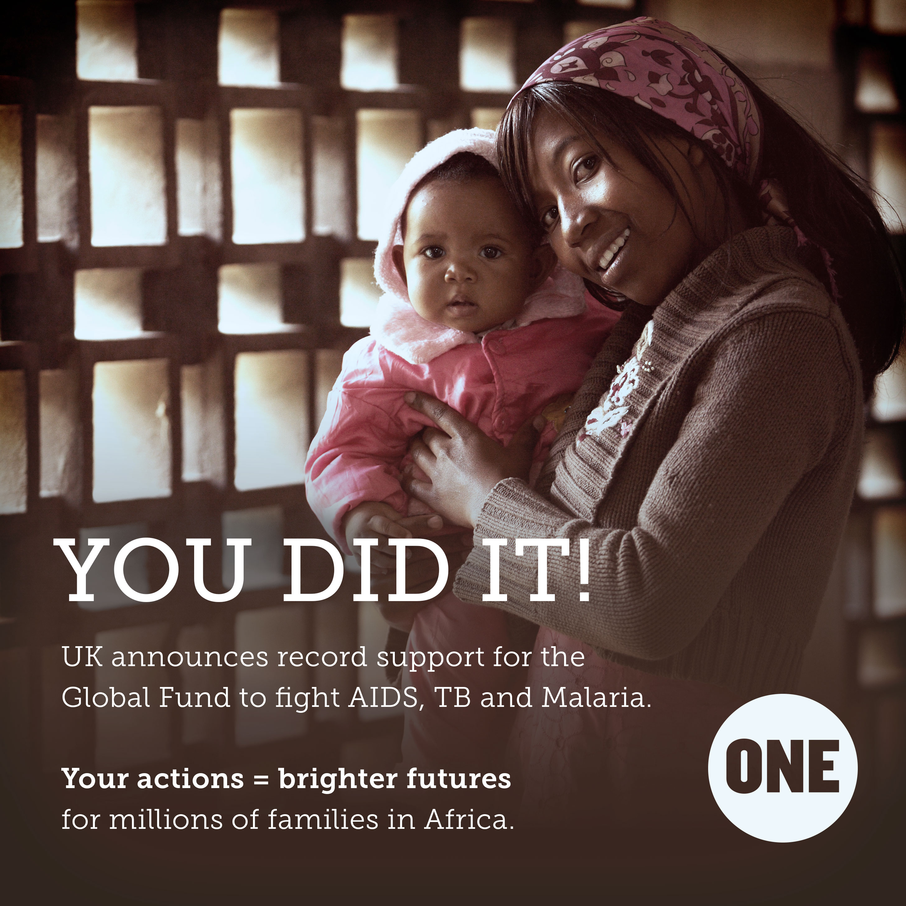 You asked the UK to step up their support for the Global Fund. They really did.